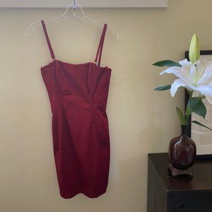 Flavio Castellani Spaghetti Strap Red Dress